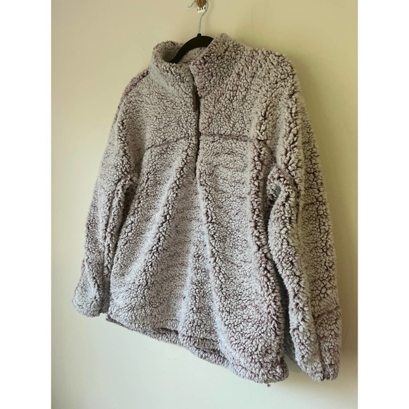 Elodie Sweaters - Elodie extra soft maroon and white sherpa pullover Women's Large